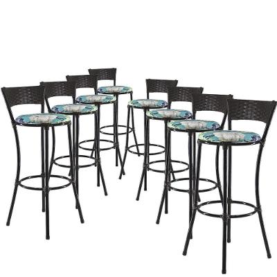 Kit Banquetas Alta Forts Fibra Uv Floral Azul