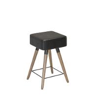 Conjunto 3 Bancos Banqueta Rio Tecido Sintético Preto - 3