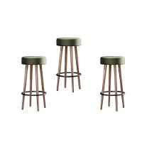 Conjunto 3 Banquetas Berlin Tecido Sintético Verde - 1