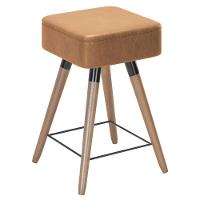 Kit 04 Banquetas Baixas 50x32cm Com Pés Palito Amarula - 3