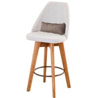 Kit 02 Banquetas Bege Claro E Almofada Corino Bege