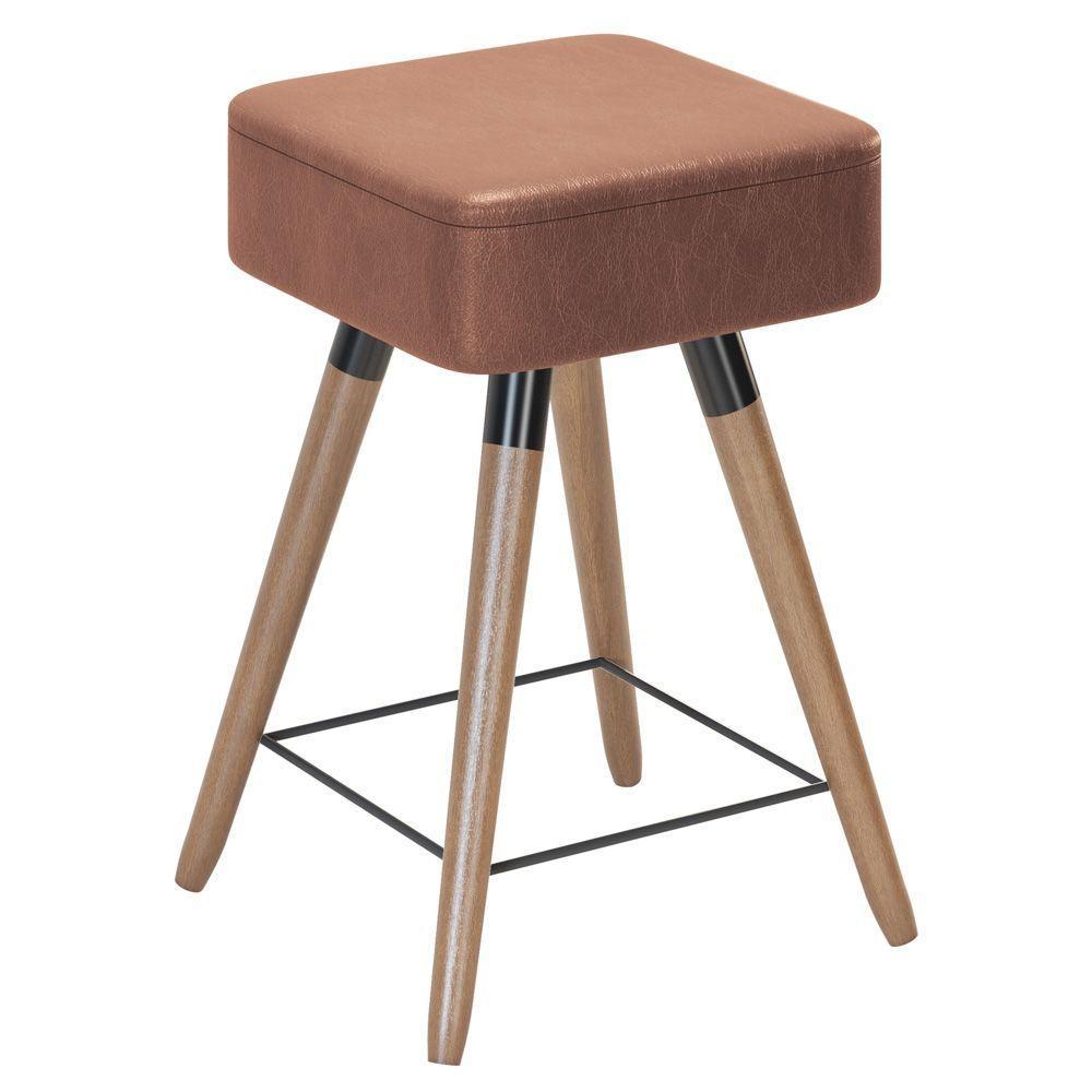 Kit 05 Banquetas Baixas 50x32cm Com Pés Palito Coffee - 3