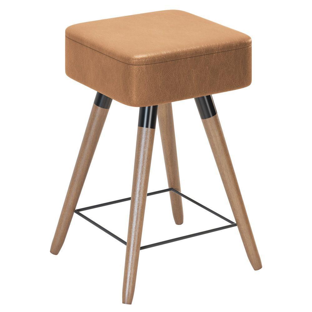 Kit 03 Banquetas Baixas 50x32cm Com Pés Palito Amarula - 3