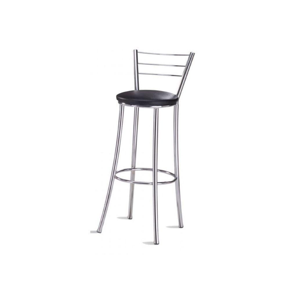 Kit 4 Banquetas Para Bancada Cromada Assento Preto - 3