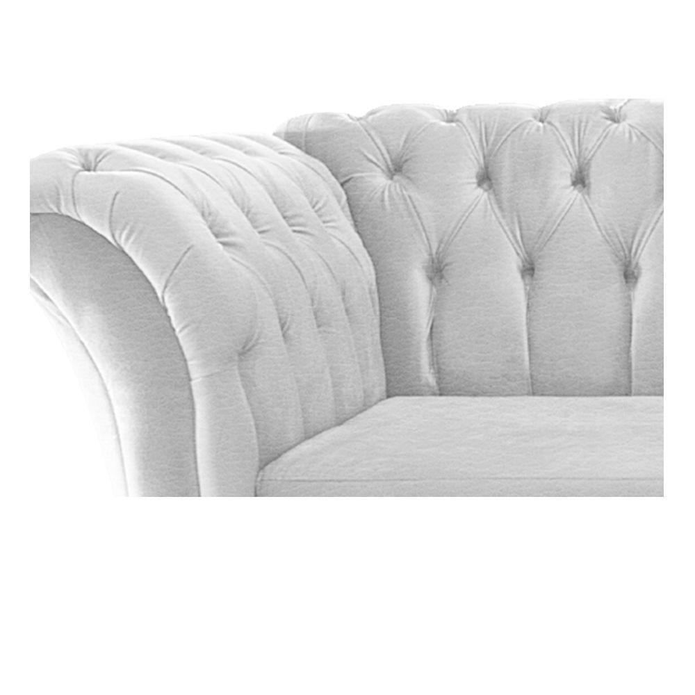 Poltrona Decorativa Chesterfield Branco - 3