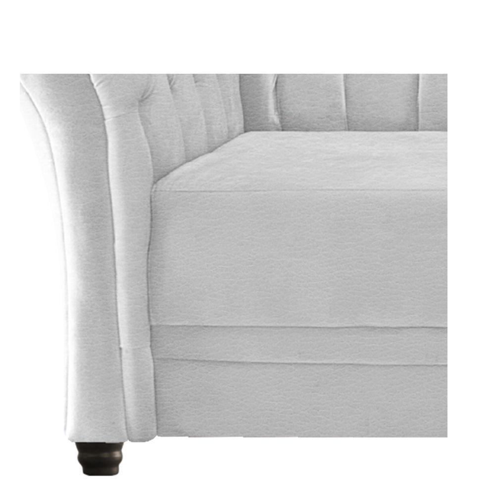 Poltrona Decorativa Chesterfield Branco - 4