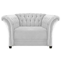 Poltrona Decorativa Chesterfield Branco - 1
