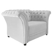 Poltrona Decorativa Chesterfield Branco - 6