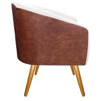 02 Poltronas Luiza Corano Nozes e Linho Bege - 2