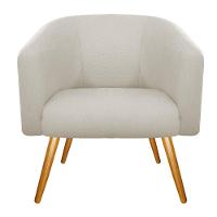 02 Poltronas Luiza Corano Nozes e Linho Bege - 3