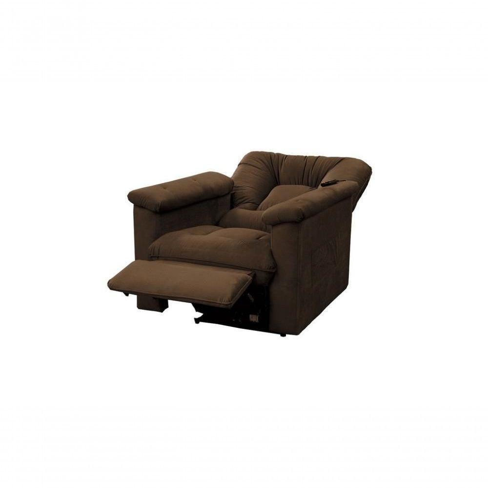 Poltrona Do Papai Reclinável Motorizada Porsche - Veludo Marrom Escuro - 3