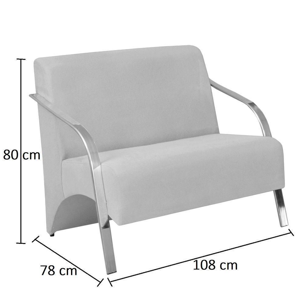 Conjunto Poltronas Vênus Braço Alumínio. Marrom - 3