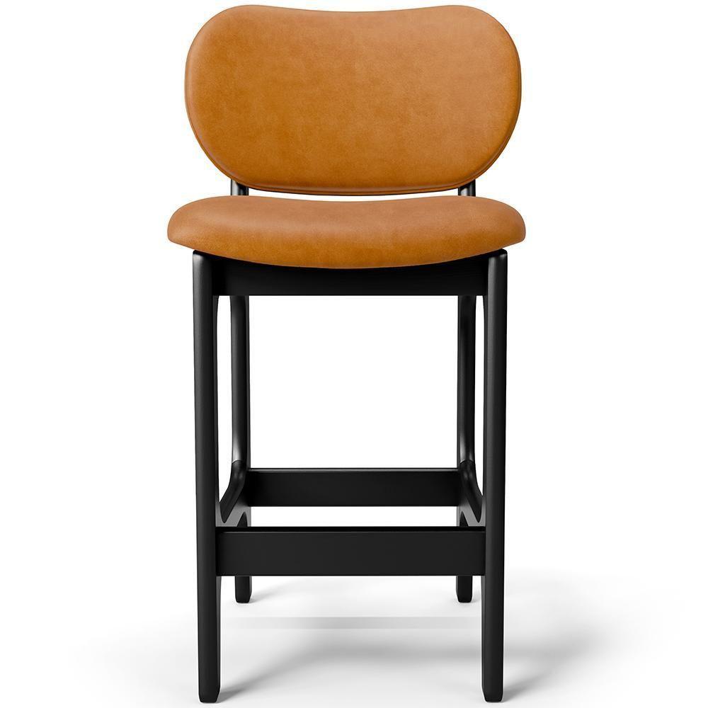 Kit 05 Banquetas Baixa Bar Cozinha E Sala De Jantar Fixa Betta L02 Preto Couríssimo Whisky - 5