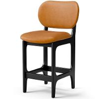 Kit 05 Banquetas Baixa Bar Cozinha E Sala De Jantar Fixa Betta L02 Preto Couríssimo Whisky - 6