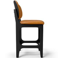 Kit 05 Banquetas Baixa Bar Cozinha E Sala De Jantar Fixa Betta L02 Preto Couríssimo Whisky - 8