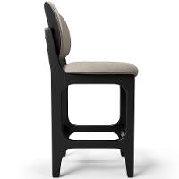 Kit 05 Banquetas Baixa Bar Cozinha E Sala De Jantar Fixa Betta L02 Preto Linho Bege - Lyam Decor - 7