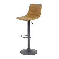 Kit 2 Banquetas Giratória Barbacena Rivatti Revestimento Em Poliuretano (Pu) Caramelo Base Disco - 2