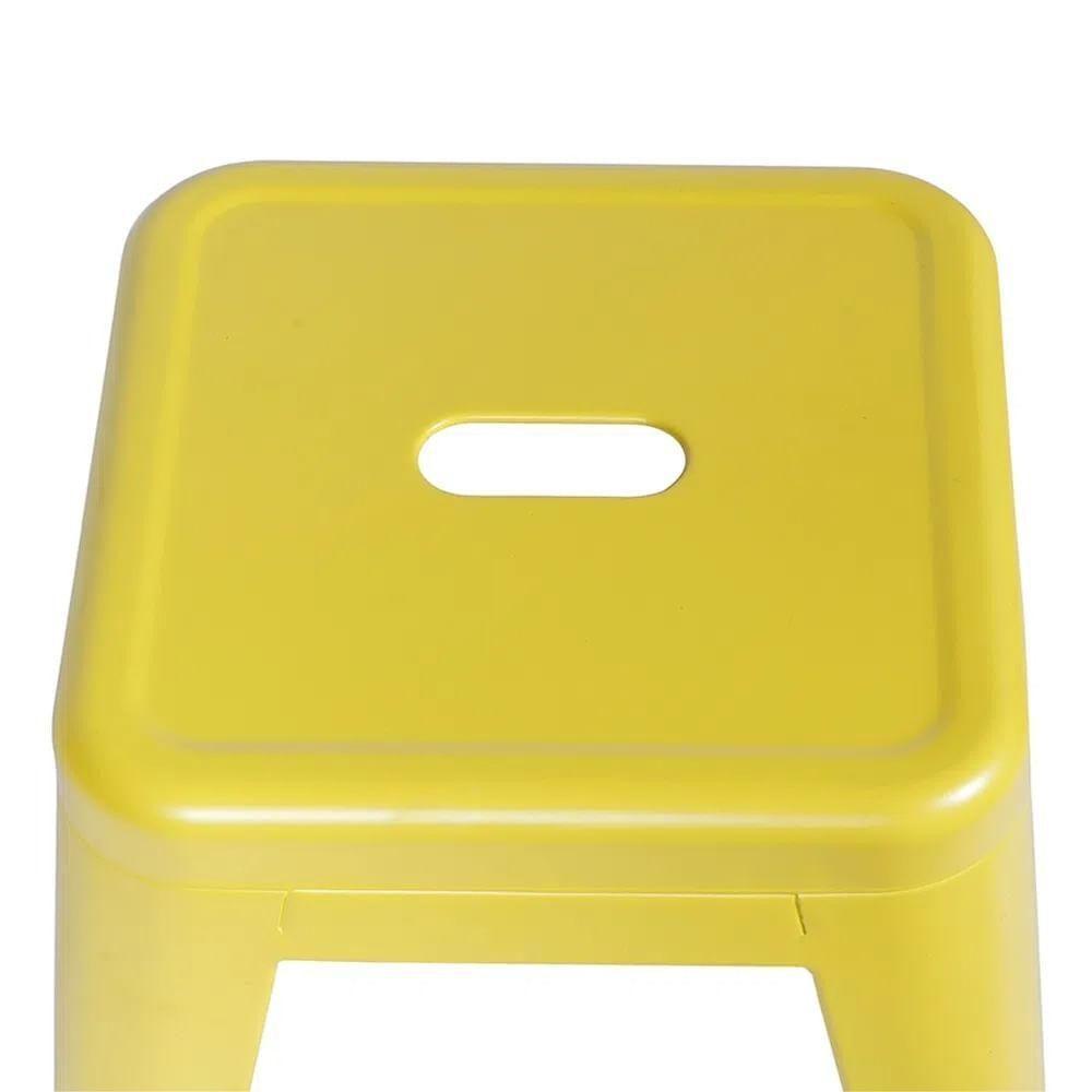 Kit 4 Banquetas Altas Iron Tolix Titan Rivatti Amarela Base Metal - 3