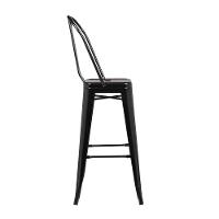 Kit 4 Banquetas Altas Iron Tolix Titan Rivatti Encosto Alto Preta - 2