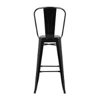 Kit 4 Banquetas Altas Iron Tolix Titan Rivatti Encosto Alto Preta