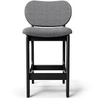 Kit 03 Banquetas Baixa Bar Cozinha E Sala De Jantar Fixa Betta L02 Preto Linho Cinza Escuro - 3