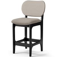 Kit 06 Banquetas Baixa Bar Cozinha E Sala De Jantar Fixa Betta L02 Preto Linho Bege - Lyam Decor - 8