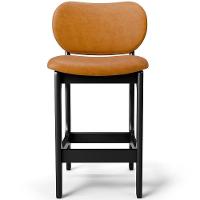 Kit 06 Banquetas Baixa Bar Cozinha E Sala De Jantar Fixa Betta L02 Preto Couríssimo Whisky - 5