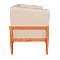 Poltrona Lucy Linho Base Madeira Castanho D´rossi Fino Bege - 5