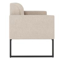 Kit 01 Namoradeira 02 Lugares E 01 Poltrona Marisa Linho Preto Cor A27 Areia - 3