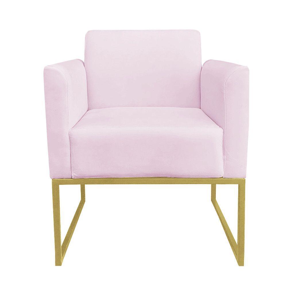 Poltrona Marisa Suede Rosa Bebê - 2