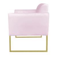 Poltrona Marisa Suede Rosa Bebê - 3