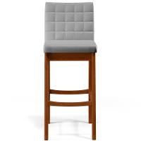 Kit 06 Banquetas Altas Mila Facto Cinza - 5