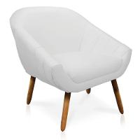 Kit 01 Namoradeira 02 Lugares E 01 Poltrona Giovana Corino Pés Palito Castanho Branco - 5