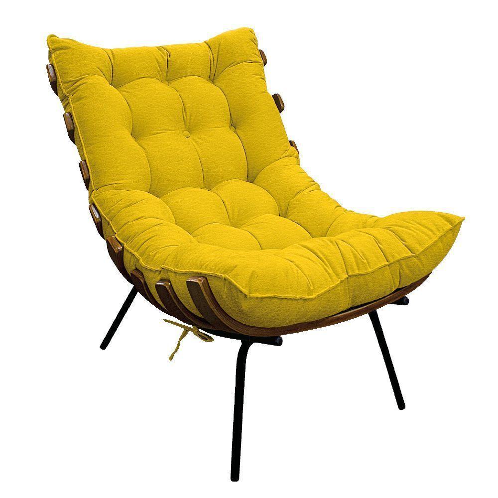 Kit 02 Poltronas E Puff Costela Base Fixa Corano - 6