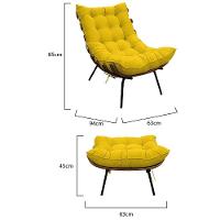 Kit 02 Poltronas E Puff Costela Base Fixa Corano - 3