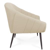 Kit 02 Poltronas Giovana Linho Pés Palito De Ferro A19 Grosso Bege - 5