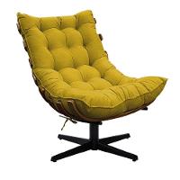 Kit 02 Poltronas E 02 Puffs Costela Base Giratória Suede - 6