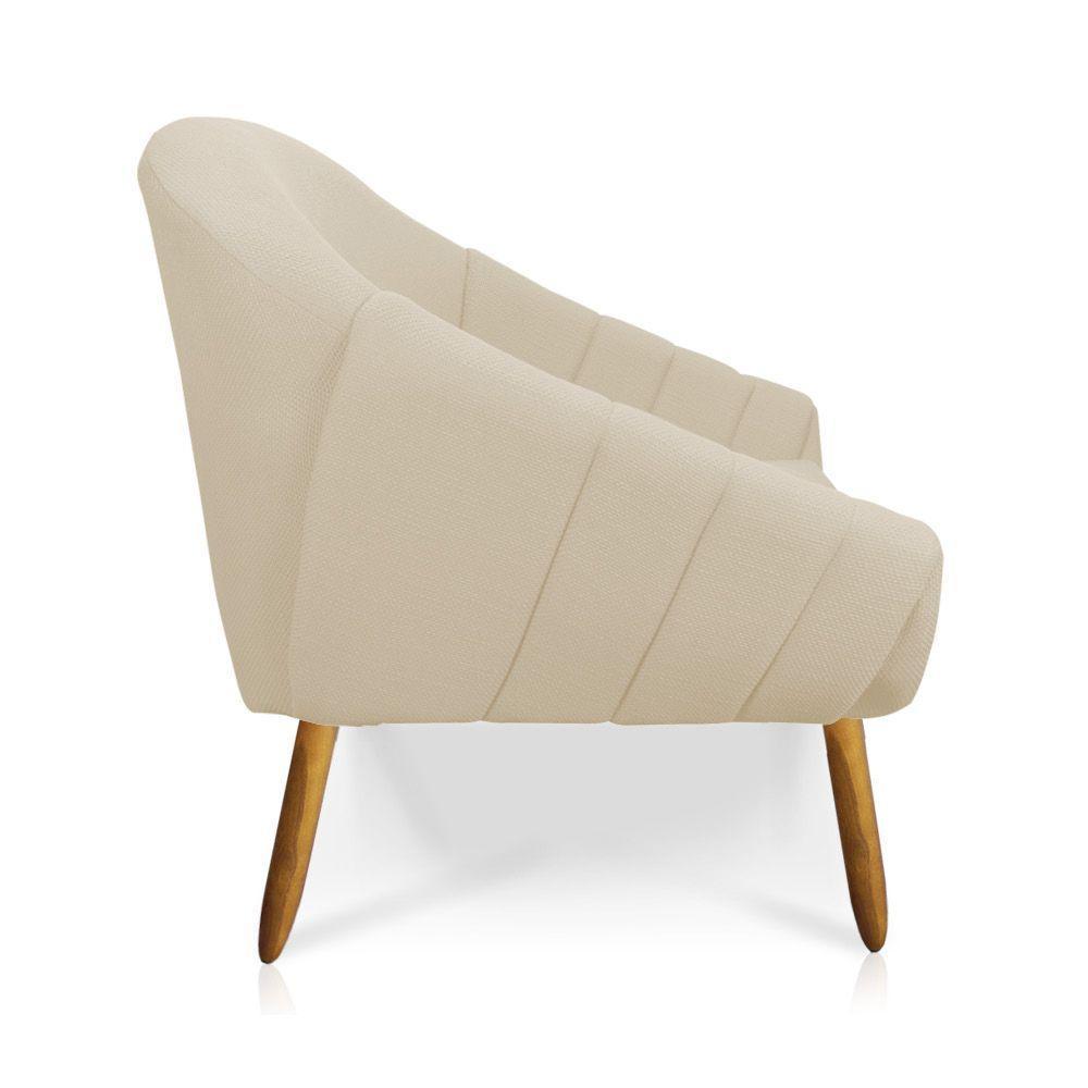 Kit 01 Namoradeira 02 Lugares E 02 Poltronas Giratória Giovana Linho A27 Areia - 4