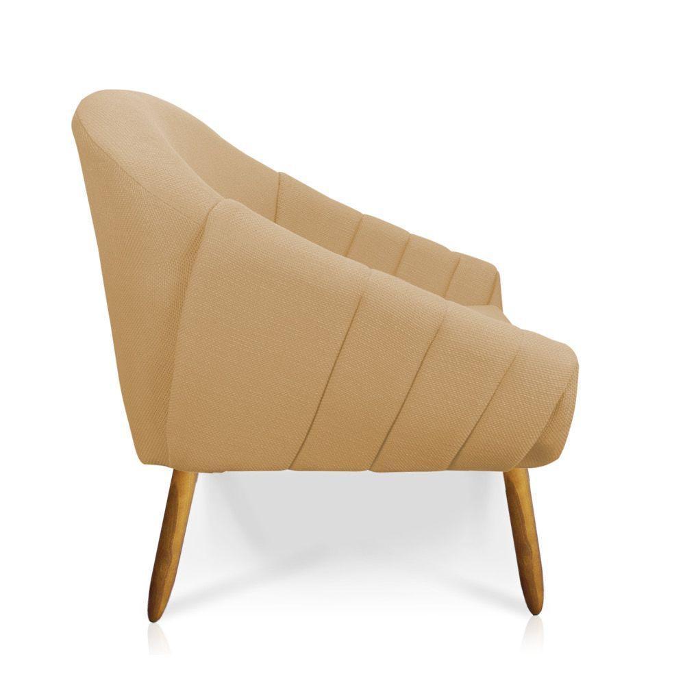 Kit 01 Namoradeira 02 Lugares E 01 Poltrona Giratória Giovana Linho A27 Areia - 4