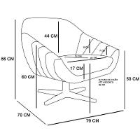 Kit 02 Poltronas Giratória Giovana Veludo Base Cromada Cinza