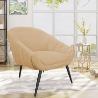 Kit 02 Poltronas Giovana Linho Pés Palito De Ferro A27 Areia - 8