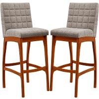 Kit 02 Banquetas Altas Cozinha Mila B04 Bouclê Bege - 1