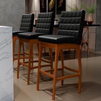 Banqueta Alta Cozinha De Jantar Fixa Mila B04 Preto - 8