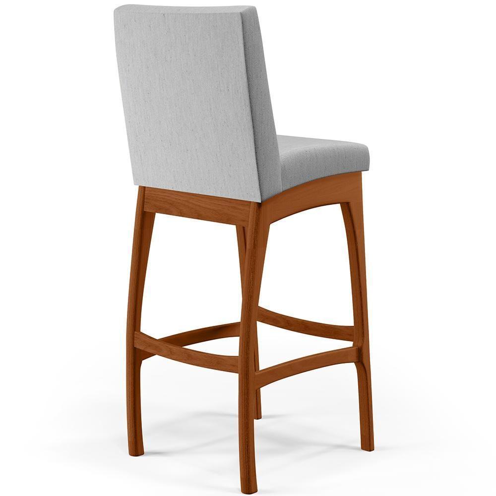 Kit 04 Banquetas Altas Mila Linho Cinza - 2