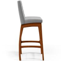 Kit 04 Banquetas Altas Mila Linho Cinza