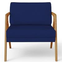 Kit 03 Poltronas Pietra L02 Suede Azul Marinho - 3