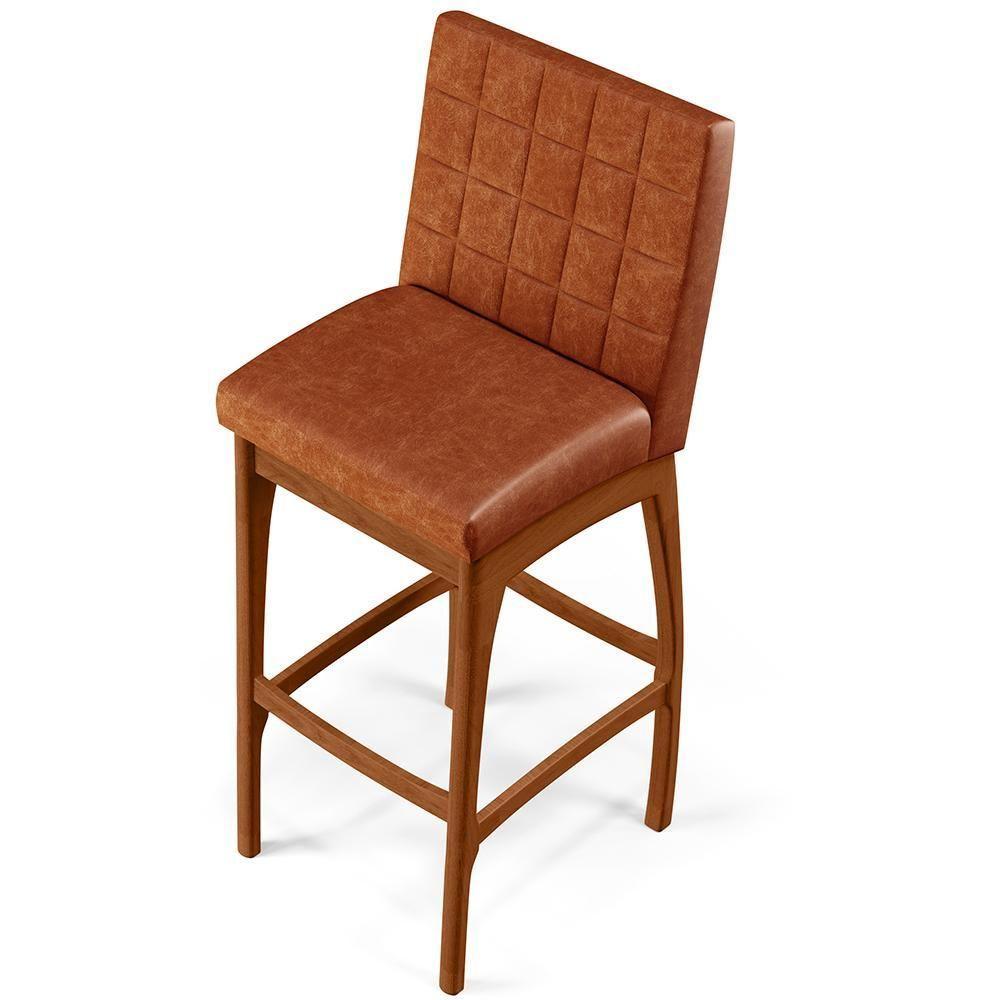 Kit 02 Banquetas Altas Cozinha Mila B04 Camel - 3