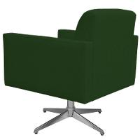 Kit 02 Poltronas Base Giratória Suede Verde Musgo - 7