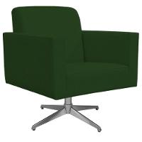 Kit 02 Poltronas Base Giratória Suede Verde Musgo - 13