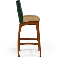 Kit 02 Banquetas Altas B04 Verde Musgo Bege Escuro